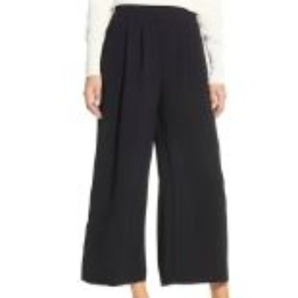 1. State Women Black Wide Leg Pant Size Large